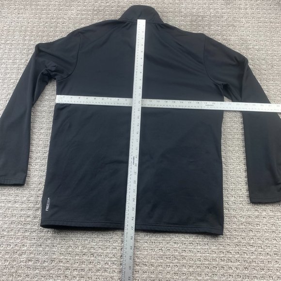 Eddie Bauer Motion Running Shirt Men Medium M Black Long Sleeve 1/4 Zip Sweater - Picture 11 of 13